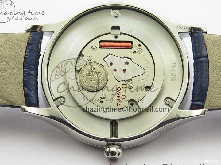 0422 Ladies’ De Ville Trésor Diamond Blue Dial Blue Fabric Watch OXF 1:1 Best Edition Swiss Quartz Upgraded 7892